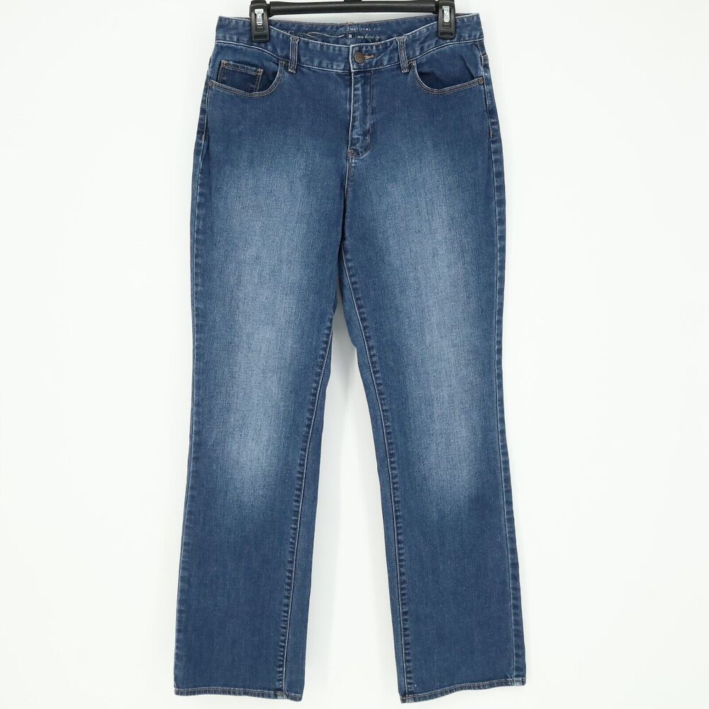 Coldwater Creek Jeans Womens 8 Bootcut Leg Natural Fit Blue Stretch Denim